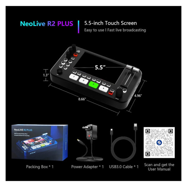 Neolive R2 Plus Video Switcher - lifestyle image 3 SPROLINK NeoLIVE R2 Plus Video Switcher – Professional Multi-Camera Live Streaming Solution