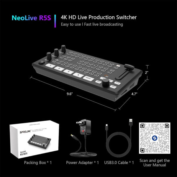 SPROLINK NeoLIVE R5 – Professional Multi-Functional Live Streaming Switcher